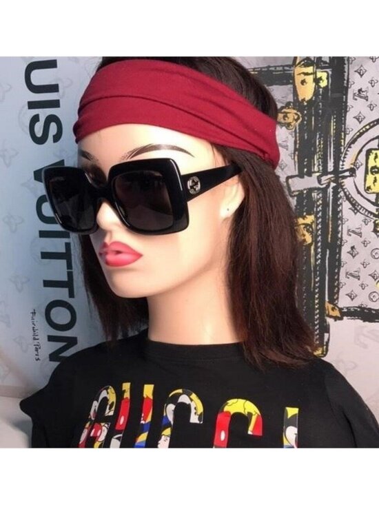 New Authentic ✨ Gucci GG0896S 001 – Oversized Black Square Sunglasses ✨ main image 7